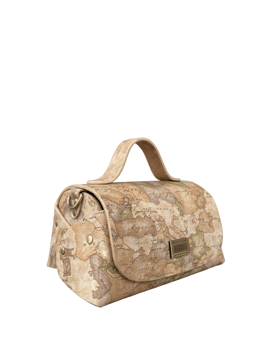 Mira XO Vintage Map Print Leather