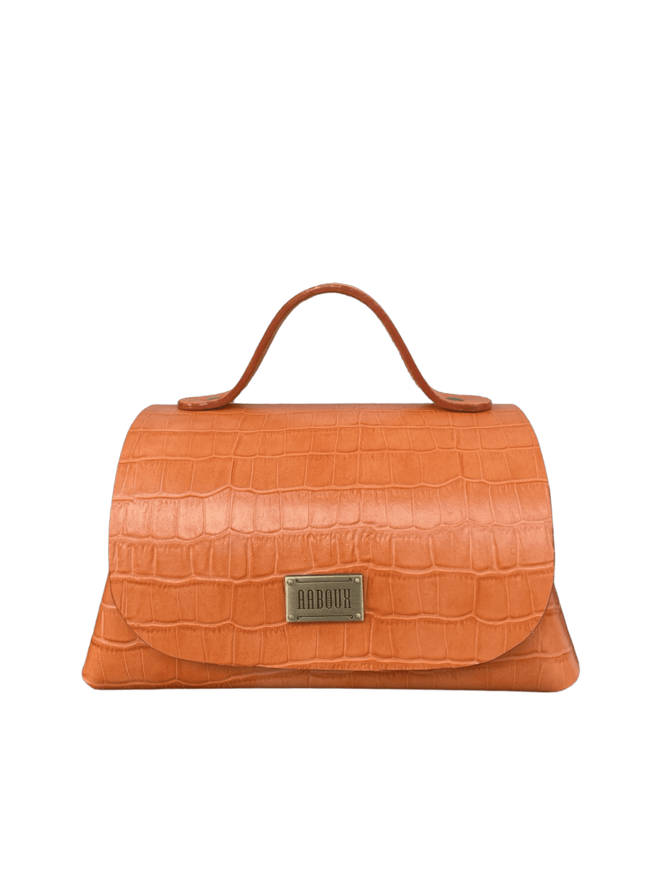 Mira XO Orange Crocco Print