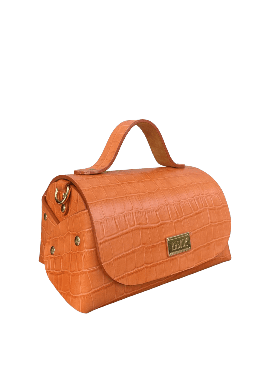 Mira XO Orange Crocco Print