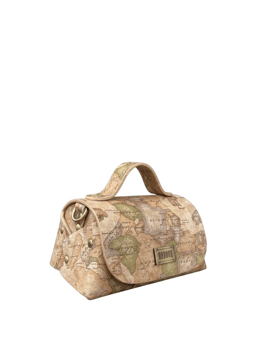 Mira Vintage Map Print Leather