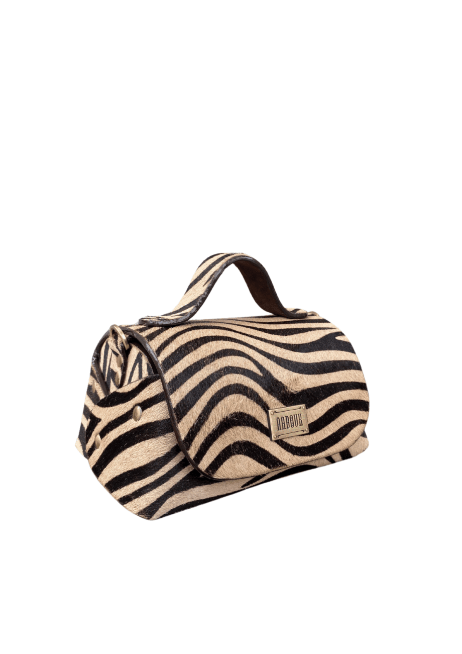 Mira Cream & Brown Zebra Stripe Pony