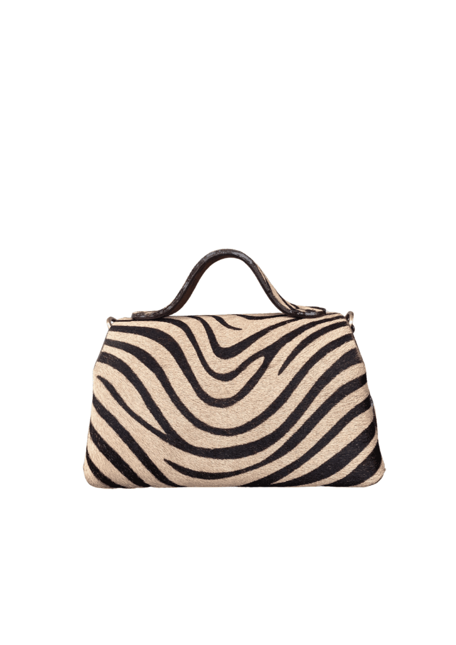 Mira Cream & Brown Zebra Stripe Pony