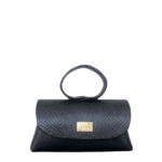 Hana Black Python Skin w Shiny Black nappa