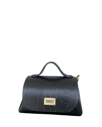 Mira Black Python Skin w Shiny Black nappa