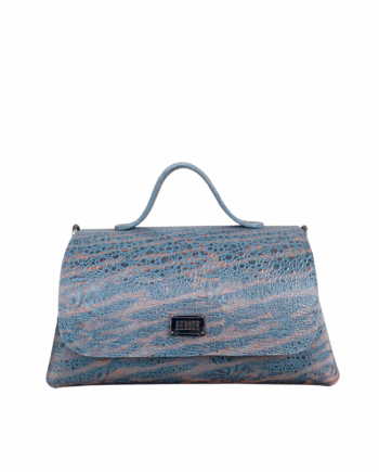 Mira Maxi Blue & Orange Croc Print