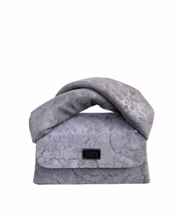 Moby Midi Grey Suede Cracked, Marbled Pattern