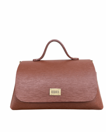 Mira Maxi Brown Saffiano