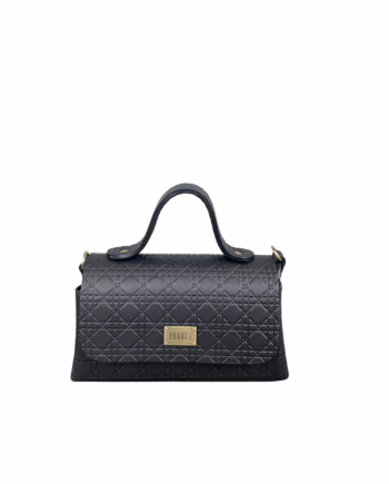 Lina Midi Black Croc